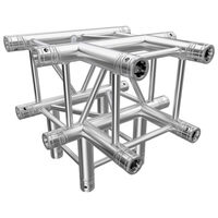 GLOBAL TRUSS F34 Square Truss 4 Way T- to Vertical Junction with Spigots, Pins & R-Clips