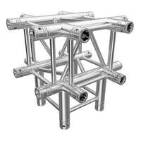 GLOBAL TRUSS F34 Square Truss 5 Way X- to Vertical Junction with Spigots, Pins & R-Clips