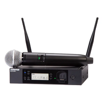 SHURE SHR-GLXD24R+S58 Wireless Dig Handheld System GLXD2+; SM58 Mic; GLXD4R+; Dual Band 2.4GHz and 5.8GHz