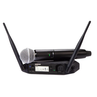 SHURE SHR-GLXD24+S58 Wireless Dig Handheld System GLXD2+; SM58 Mic; GLXD4+; Dual Band 2.4GHz and 5.8GHz