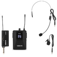 Vonyx WM55B Wireless Bodypack Microphone Plug-and-Play Set UHF