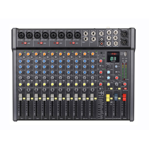 E-Lektron C848 16-Channel Studio Audio Mixer with BT