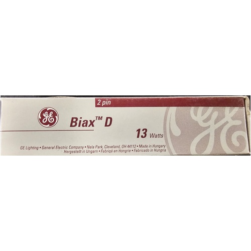 GE Biax S ECO Light Bulb 13W 4 Pin GX23 Compact Fluorescent