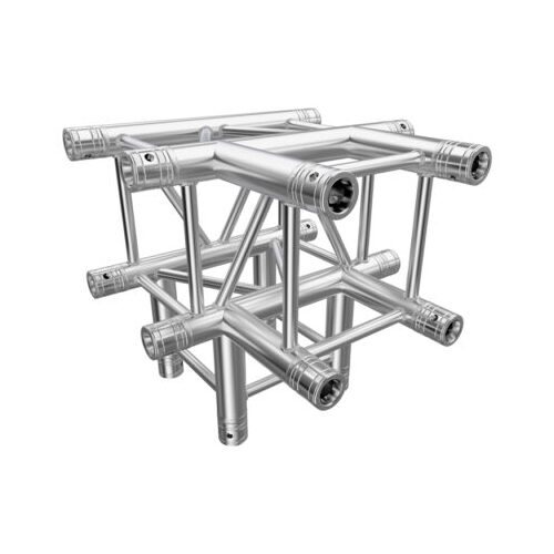 GLOBAL TRUSS F34 Square Truss 4 Way T- to Vertical Junction with Spigots, Pins & R-Clips