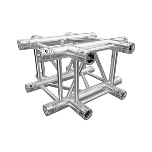 GLOBAL TRUSS F34 Square Truss 4 Way X-Junction with Spigots, Pins & R-Clips