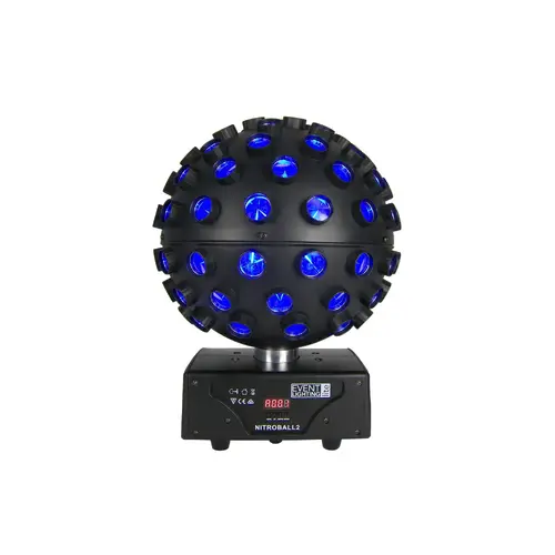 Event Lighting Lite  NITROBALL2 - Spherical rotating effect light, 5 x 15W RGBWAUV LED