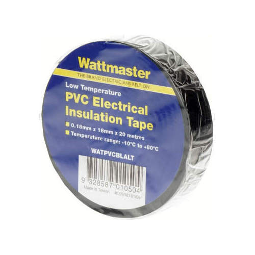 WATTMASTER PVC Electrical Tape - BLACK