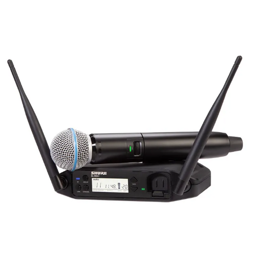 SHURE SHR-GLXD24+B58 Wireless Dig Handheld System GLXD2+; Beta58 Mic; GLXD4+; Dual Band 2.4GHz and 5.8GHz