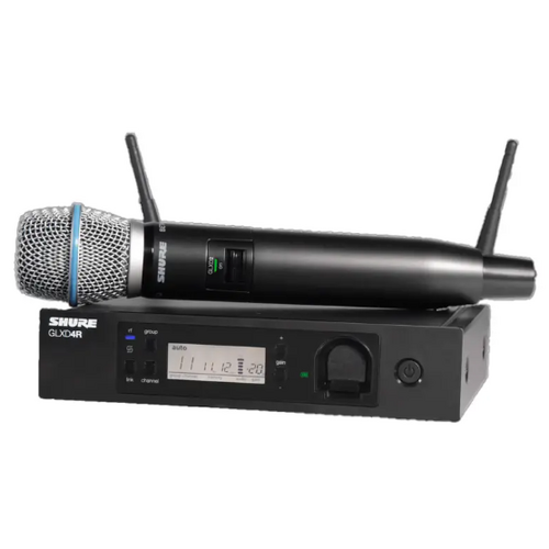 SHURE SHR-GLXD24R+B58 Wireless Dig Handheld System GLXD2+; Beta58 Mic; GLXD4R+; Dual Band 2.4GHz and 5.8GHz