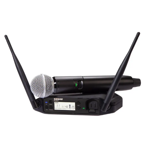 SHURE SHR-GLXD24+S58 Wireless Dig Handheld System GLXD2+; SM58 Mic; GLXD4+; Dual Band 2.4GHz and 5.8GHz