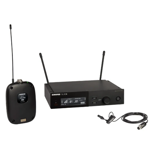 SHURE SHR-SLXD14UL4BH57 Digital Wireless Bodypack System SLXD1 Tx/UL4B Lavalier Mic; SLXD4 Rx; H57 = 520-564MHz