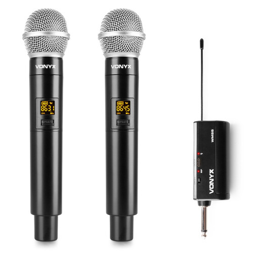 VONYX WM552 Dual Wireless Microphone Plug-and-Play Set UHF